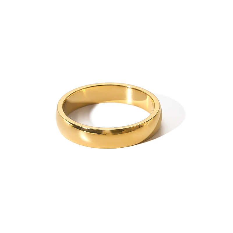 Factory Cheap Price French Style Stainless Steel 18K IP Gold Plating Minimalist Finger Dainty Rings Stainless Steel