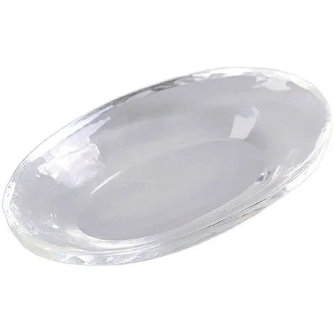 New Arrival Oval Plate Candy Cake Crystal Dish for Glass Tissue Tray Hotel Supplies