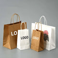 Wholesale Custom Logo Promotional Classic Kraft Paper Bags with Recycled Materials for Supermarket Food Takeaway Retail Shopping