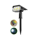 Outdoor IP68 Waterproof RGB LED Garden Light with Monocrystalline Silicon Solar Panel 12V Low Voltage Landscape Lighting