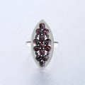 A3256 Abiding Jewelry Natural Gems Black Garnet Party Rings Sterling 925 Silver Rings for Women