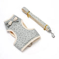 Wholesale Custom Adjustable Pet Cat Dog Harness Breathable Polyester with Breakaway Feature and Animal Pattern Leash Included