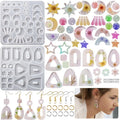 DM682 DIY Geometric Epoxy Resin Pendant Mould Keychain Necklace Earring Silicone Molds for Jewelry Making Tools