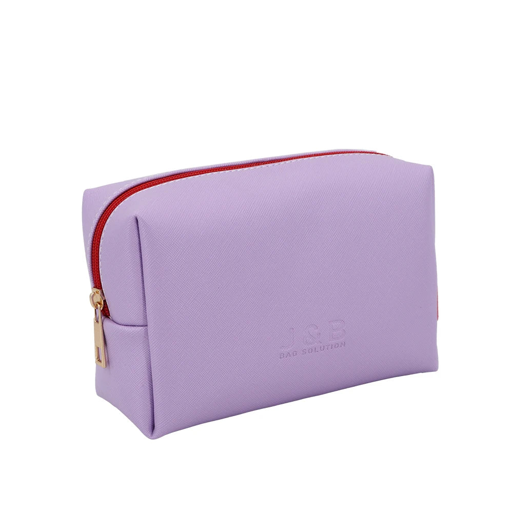 Custom Lightweight Portable Makeup Bag Brush Organizer for Travel Saffiano Pu Leather Cosmetic Bag Fashion Toiletry Bag