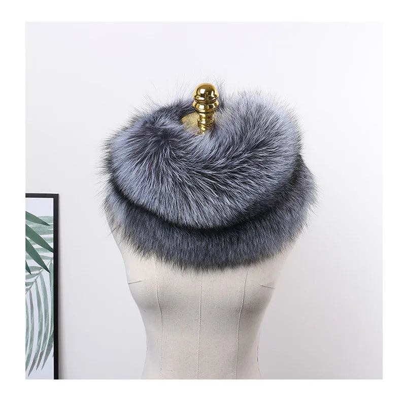 MWFur Fashion  Factory Sale Women Luxury Neck Collar Fox Fur Scarves Whole Fox Skin Scarf Winter Fashion for Lady