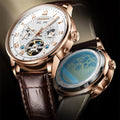 JSDUN 8919 Automatic Mechanical Wrist Watch Men Top Brand 50M Waterproof Hollow Out Skeleton Men Leather Strap Male Wristwatches