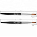 Kolinsky Acrylic Nail Brush Gold 3D Kolinsky Nail Brush