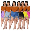 Wholesale Women Denim Shorts Summer Jeans Shorts Tassel Ladies's Plus Size Denim Trousers Pants