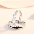 Valentine's Day Men Women Wholesale Adjustable Black and White Engagement Couple Ring Forever Love Wedding Finger Jewelry