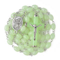Sao Cristovao 10*6 mm Luminous Plastic Beads Our Lady of Aparecida Saint Christopher Catholic Rosary