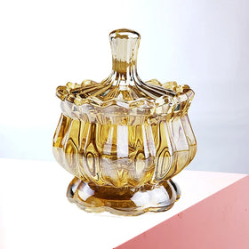 Elegant Fashion Wholesale Household Wedding Accessories Kitchen Glass Candy Food Home Decor Storage Jar