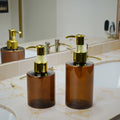 150ml 200ml brown PET plastic Shampoo Bottle Hair Oil Bottle amber Skincare Packaging With black gold silver Lotion Pumpmp