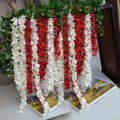 LF341 Artificial Flowers Silk Wisteria Vine Ratta Silk Hanging Flower Wedding Decor