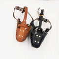 Wholesale Stocked Leather comfort Pet Dog Muzzle Anti Barking Chewing Biting