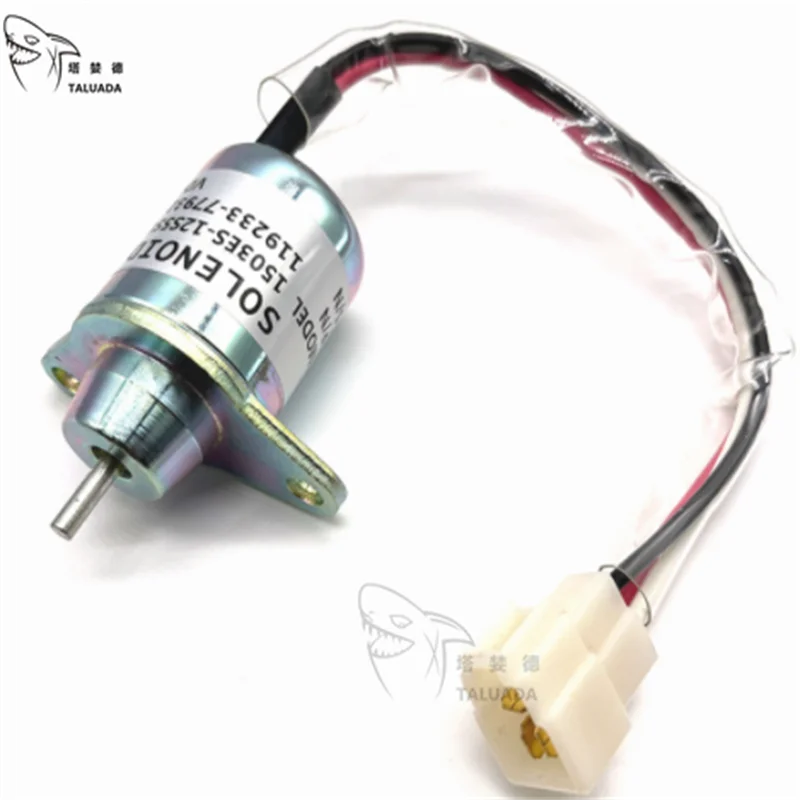TALUADA Diesel Fuel Shut Off Solenoid for Kubota 4TNE84 4TNV84 4TNV94L-SFN 4TNV106-GGE 119653-77950 1503ES-12S5SUC5S