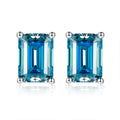 Certified Blue Moissanite Earring Studs 925 Silver Wedding Jewelry with Mold GRA Certified Blue Moissanite Earring Mold