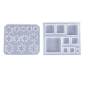 YS Snowflake/Square Pendant Resin Mold DIY Candle Silicone Jewelry Making Keychain Necklace Earrings Christmas Decorations Tools