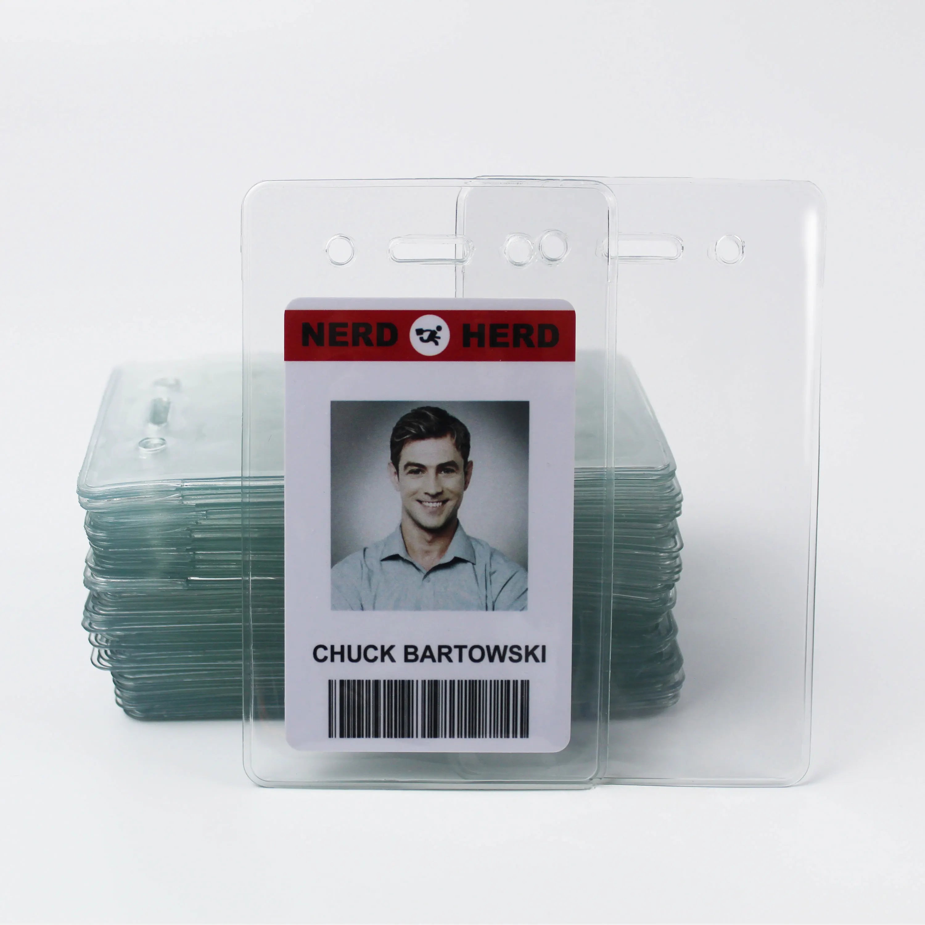 Bestom Horizontal PVC Clear Flexible Horizontal Proximity Card Holder Gift Card Holder Place Card Holder