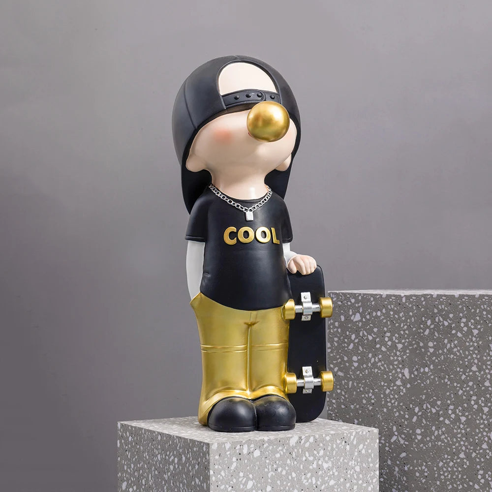 Modern Art Statue Resin Modern Bubble Kids Big Sculpture Decoration Nordic Living Room TV Home Decor