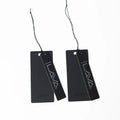 Custom Luxury t Shirt Tag Print Name logo hang Tag with Clothing Black Paper String Tags