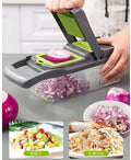 16 in 1 Food Dicer Onion Veggie Chopper Mandoline Kitchen Fruits Slicer Manual Multifunctional Vegetable Cutter