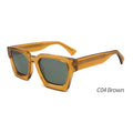 882241S Luxury Thick Frame UV400 Sunglasses Custom Square OEM Supplier Polarized Acetate Sunglasses