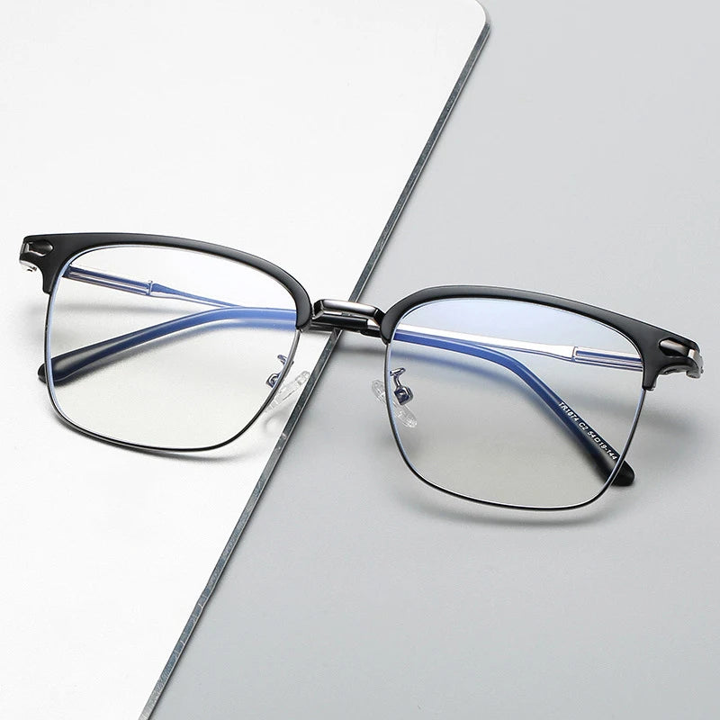 New Arrival Fashion Square Full Frame Discoloration Anti-Blue Lens Custom Anti Blue Light Glasses for Men and Women