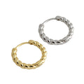 YDE1168 Simple Trendy S925 Sterling Silver Hoop Earrings Women's Hemp Rope Shape Fine Jewelry for Wedding Parties 2 Colors