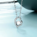 Abiding D Color Moissanite Diamond Jewelry Manufacturer 925 Sterling Silver Necklace Hollow Heart Love Pendant Ready to Ship