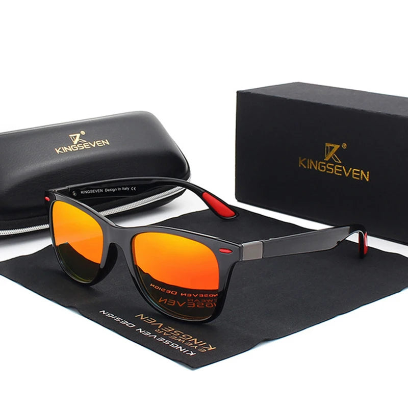 KINGSEVEN Glasses Men 2021 Square Polarized Sun Glasses for Men Driving Glasses Women Eyewear Shades UV400 Gafas De Sol 7366