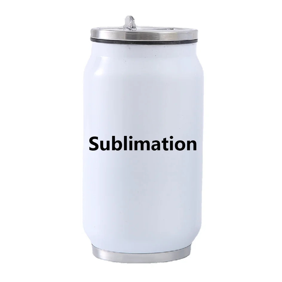 logo Custom 12 oz 17 oz Blank Sublimation Cola Can DIY Blank Heat Transfer Coated Cans Insulated Cups Printable Photo Mug