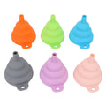 2025 Best Selling Foldable Collapsible Funnel 7.5*7cm Colorful Soft Pack in Opp Bag Silicone Collapsible Funnel
