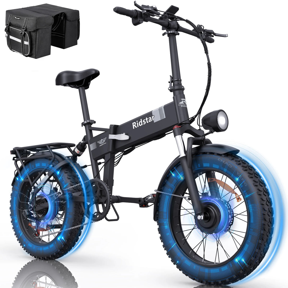 20 Inch 48v 23ah Enduro Ebike Fast Electric Moped City Bike Fat Tire Folding Electric Foldable Bike Mtb E Bikes for Adults MegaBDM
