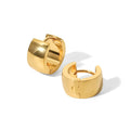 Hot Sale Exaggerated Women's Non Tarnish Stainless Steel Latest 18k Pvd Gold Hoop Earring Designs