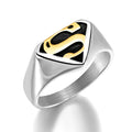 Factory Wholesale Stainless Steel Man Jewelry Fashion Silver Man Ring Letter S Signet Finger Man Ring