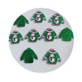 Acrylic Planar Resin Christmas Sweater Earring Charms Funny Cute Bling Snowman Keychain Pendant Diy Jewelry Make