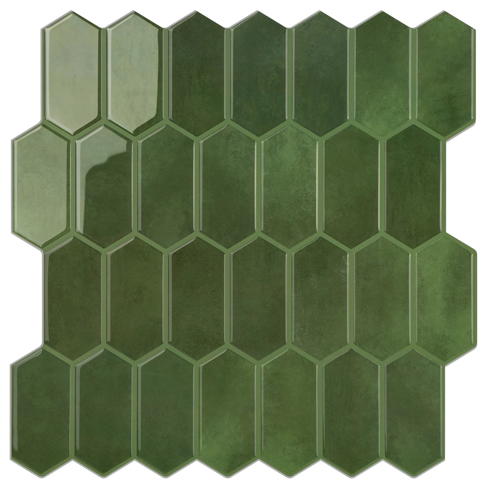 New Trend  Hot Sale Thicker Peel and Stick Backsplash Wall Tile Green Marble Tiles Stick on Tiles DIY Waterproof for Kitchen