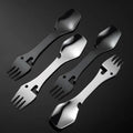 Factory Wholesale Stainless Steel Spork Portable Spoon Fork Multifunction Outdoor Cutlery for Travel Camping Picnic 1034001