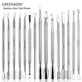 GREENKEM Trimmer Metal Double Sided Finger Dead Skin Push Stainless Steel Cuticle Spoon Pusher Nail Nemover