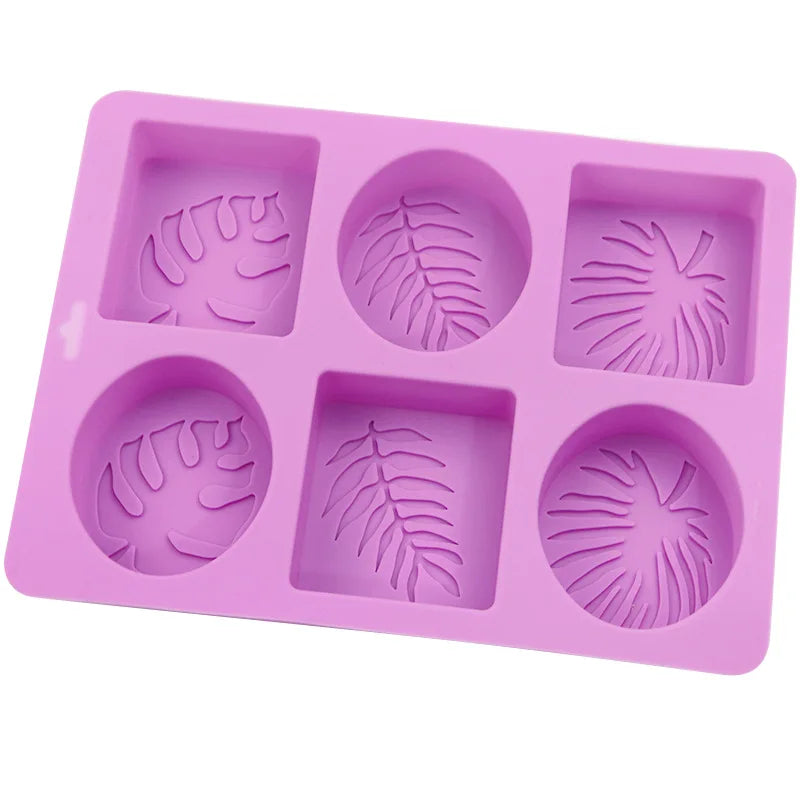 Saffron Palm Tree Leaf Silicone Cake Molds Silicon Soap Mold Handmade DIY Soap Oval Rectangle