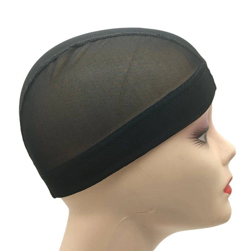 Hot Sale Elastic Straps Wig Cap Weaving Mesh Dome Wig Cap Hair Extension Tools Stretchable Elastic Dome Wig Cap