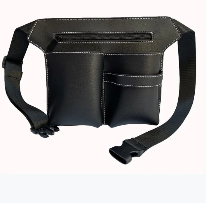 PU Leather Waterproof Lightweight Hair Scissor Bag Clips Comb Holster Pouch Hair Brush Case Waist Shoulder Belt Hairdressing