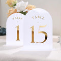 Factory Wholesale Double-Sided Table Numbers White Foil Printed Wedding Decoration for Reception Party Events 1-15 Place Cards
