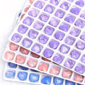 8mm Aurora Mocha Heart Shining Nail Art Rhinestones 3D Glass Loose Rhinestones