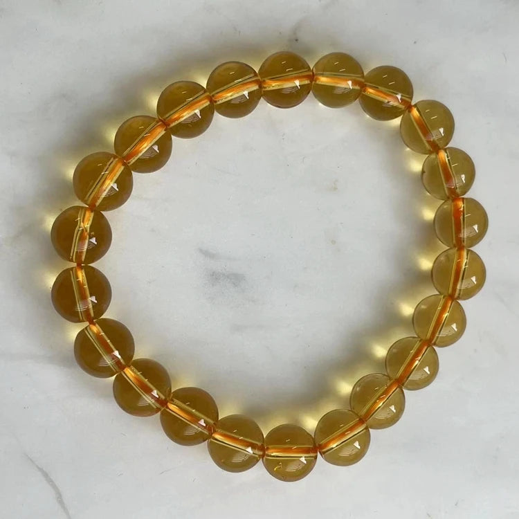 Natural Yellow Crystal Energy Stone Bracelet Quartz Jade Bangles Natural Burma Real Jade Bracelet for Men and Women