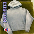 Custom Streetwear Distressed Pullover Hoody Blank Oversized French Terry Heavyweight Vintage Acid Wash Sun Faded Hoodie