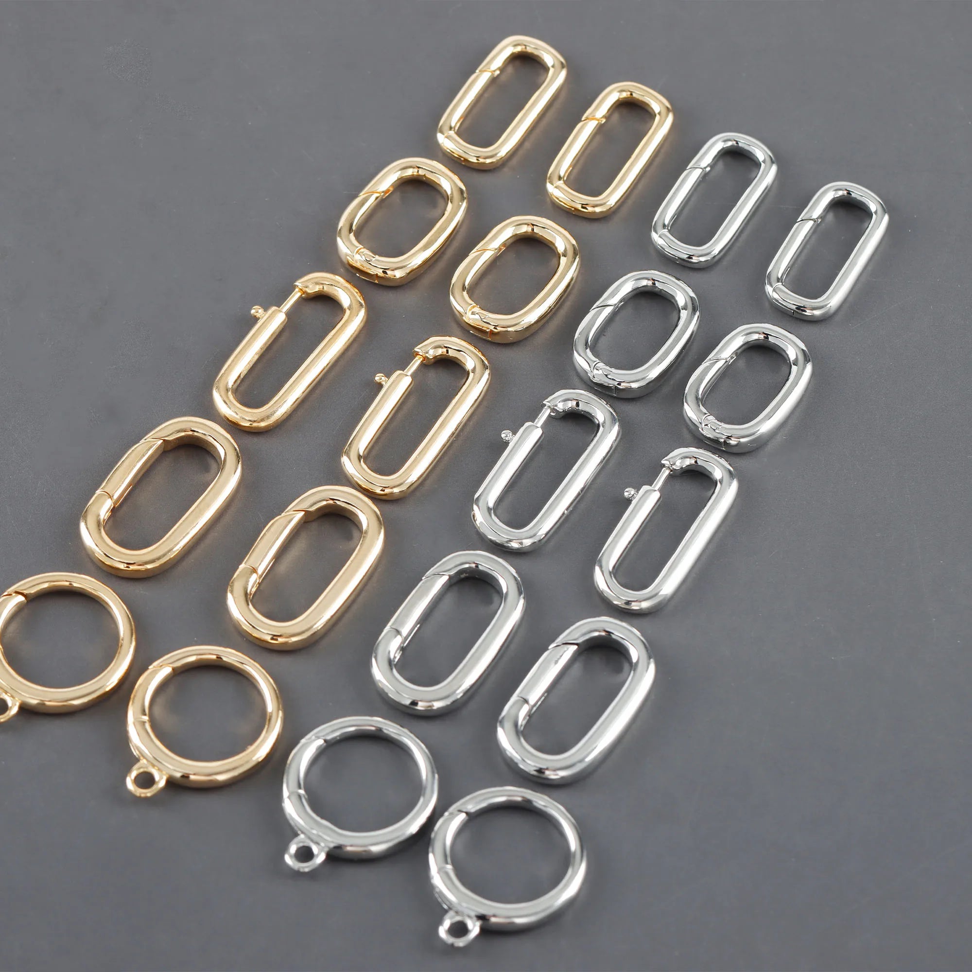 M1109  10 Pcs/lot  Wholesale Multi Style Gold Silver Lobster Clasp Hooks Diy Necklace Bracelet Jewelry Making Accessories