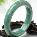 Fashion Boutique Jewelry Light Green Floating Flower Bracelet Natural Hand Carved Jade Stone Bangle
