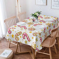 Christmas Tablecloth 60x84 Inch Rectangular Christmas Trees Green Washable Table Cover for Party Picnic Dinner Decor