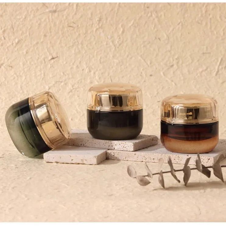 In Stock 20g Empty Cosmetics Round Luxury Glass Eye Face Cream Skin Care Jars Packaging